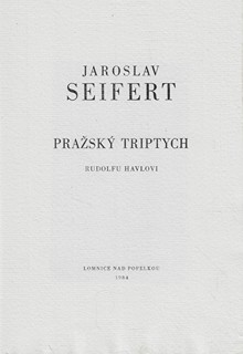 Vladimír Komárek (1928 - 2002) - podpis - Pražský triptych / Jaroslav Seifert