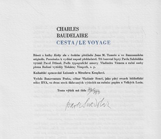 Pavel Sukdolák (1925 - 2022) - Cesta / Charles Baudelaire ; lepty Pavel Sukdolák