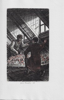 Jiří Bouda (1934 - 2015) - Kdo uchová město? / Adolf Branald ; litografie Jiří Bouda