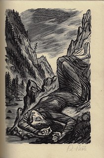 Jan Rajman (1892 - 1965) - podpis - Slezské písně / Petr Bezruč ; dřevoryty Karel Štěch ; vazba Jenda Rajman