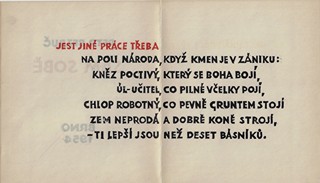 Miloš Slezák (1921 - 1989) - Sám sobě / Petr Bezruč ; linoryt Miloš Slezák