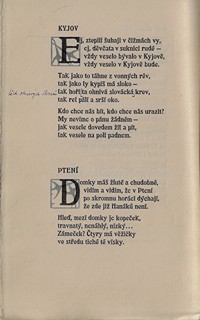 Vojtěch Preissig (1873 - 1944) - podpis - Slezské Písně / Petr Bezruč ; úprava Vojtěch Preissig