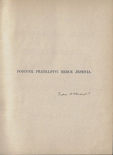 Ivan Olbracht - podpis - Podivné přátelství herce Jesenia / Ivan Olbracht