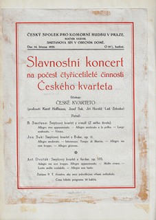 Josef Suk (1874 - 1935) - podpisy - Josef Suk, Ladislav Zelenka, Karel Hoffmann, Jiří Herold