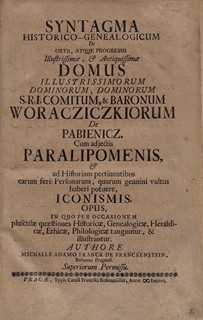 Syntagma historico-genealogicum de ortu / Michael Adam Franck z Franckensteina