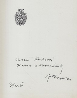 František Halas (1901 - 1949) - podpis - Sepie / František Halas