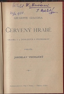 Jaroslav Vrchlický (1853 - 1912) - podpisy - Jaroslav Vrchlický