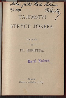 Jaroslav Vrchlický (1853 - 1912) - podpisy - František Herites a Jaroslav Vrchlický