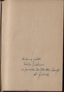 Jaroslav Vrchlický (1853 - 1912) - podpisy - Alois Jirásek a Jaroslav Vrchlický
