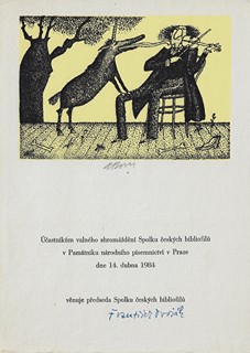Adolf Born (1930 - 2016) - Účastníkům valného shromáždění Spolku českých bibliofilů / Adolf Born