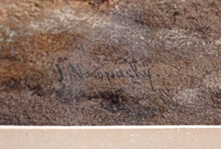 Jan Nowopacký (1821 - 1908) - Krajina s vodopádem / Jan Novopacký