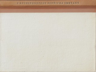 Karel Svolinský (1896 - 1986) - Z korespondence Bedřicha Smetany / mědirytiny Karel Svolinský