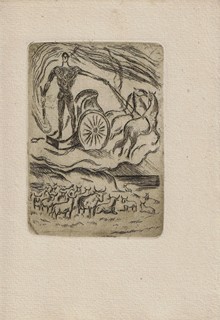 Jan Konůpek (1883 - 1950) - podpis - Příběhy Odysseovy / lepty Jan Konůpek ; písmo Oldřich Menhart