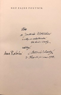 Alois Jirout (1899 - 1969) - podpis - Než zajde poutník / Antonín Veselý ; vazba Alois Jirout