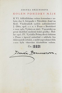 Zdenka Braunerová (1858 - 1934) - podpis - Kolem Pohádky máje / Zdenka Braunerova