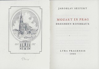 Bedřich Housa (1926 - 2020) - Mozart in Prag / Jaroslav Seifert ; ocelorytiny Bedřich Housa