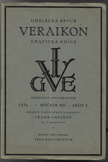 Josef Hodek (1888 - 1973) - Veraikon. Ročník XII., sešit 3. (1926) / dřevoryty Josef Hodek, Helena Bochořávková-Dittrichová, Anna Macková