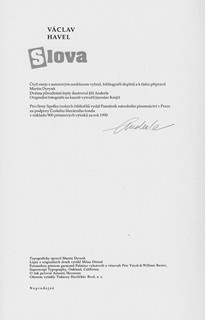 Václav Havel (1936 - 2011) - Slova / Václav Havel ; lepty Jiří Anderle