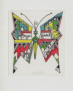 Ladislav Josef Kašpar (1915 - 1997) - 6 litografiske exlibris / Ladislav Josef Kašpar