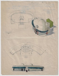 Josef Šíma (1891 - 1971) - Architektonická studie / Josef Šíma