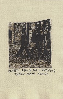 Michal Cihlář (1960) - podpis - Výlet k nádražní hale / Jáchym Topol ; linoryty Michal Cihlář