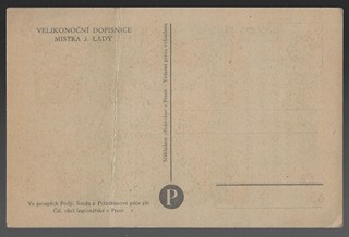 Josef Lada (1887 - 1957) - Velikonoční dopisnice mistra J. Lady