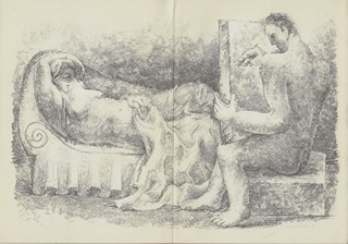 Jaroslav Seifert (1901 - 1986) - podpis - Ruka a plamen / Jaroslav Seifert ; litografie Bohumil Krátký