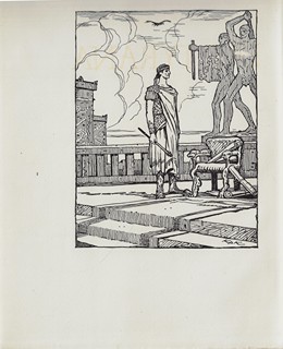 Jan Konůpek (1883 - 1950) - podpis - Pád tyrana / Karel Domorázek ; ilustrace Jan Konůpek