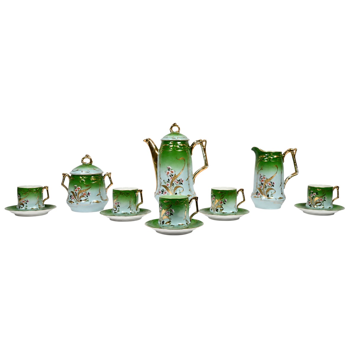 Elegantní secesní porcelánový servis