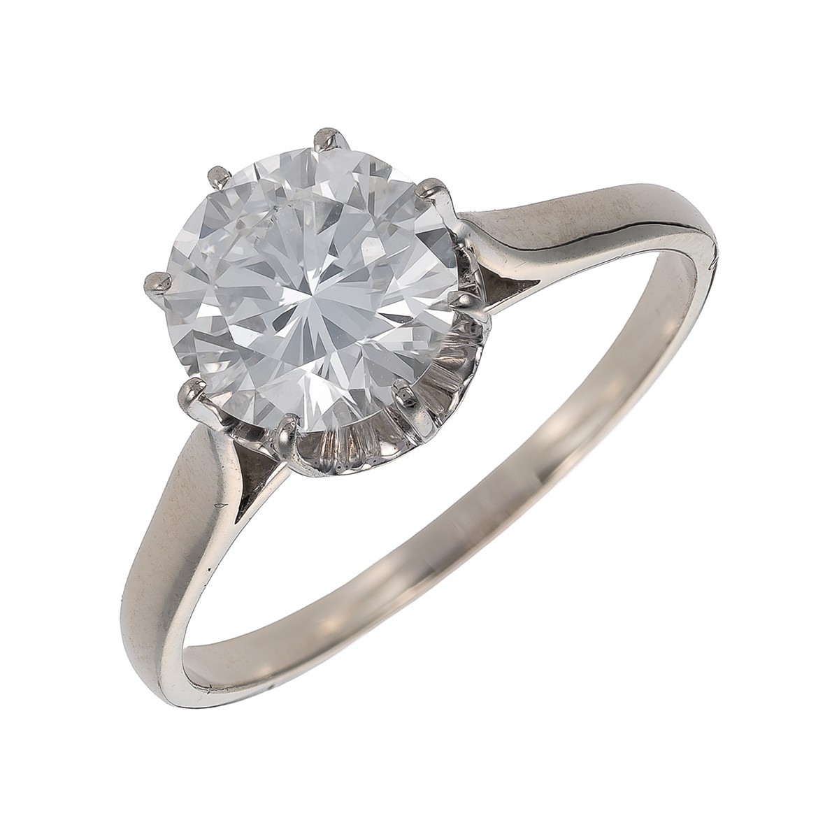 Luxusní zlatý solitér s přírodním diamantem 1,55 ct - certifikováno, odhadní cena 276.600 Kč