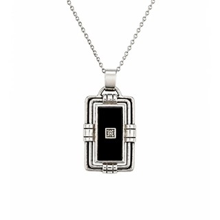 Stříbrný náhrdelník Art Deco s onyxem a markazity