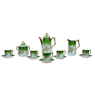 Elegantní secesní porcelánový servis