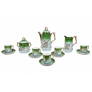 Elegantní secesní porcelánový servis