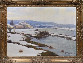 Olga Mandelová - Zima u cukrovaru - velký formát