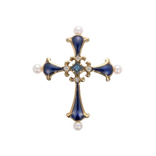 Safírový " Půlnoční kříž " Igor Carl Fabergé, 1987