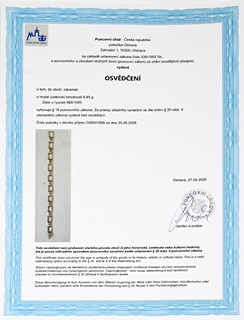 Elegantní zlatý článkový náramek