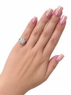 Starožitný diamantový solitér se vzácně bílým diamantem 0,92 ct - certifikováno