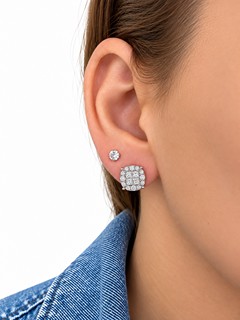 Luxusní diamantové náušnice, 2,03 ct