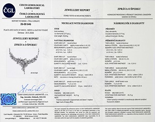Luxusní diamantový náhrdelník s květinovým motivem, 3,76 ct - certifikováno