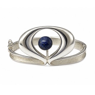Stříbrný náramek s korálkem Lapis Lazuli