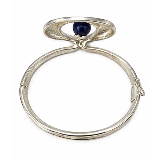 Stříbrný náramek s korálkem Lapis Lazuli