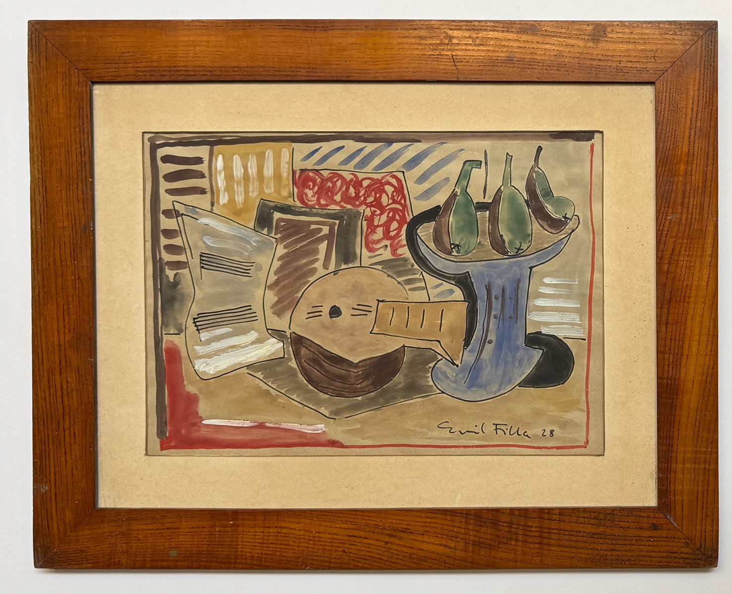 Emil Filla (1882 - 1953) - Zátiší s mandolínou, 1928