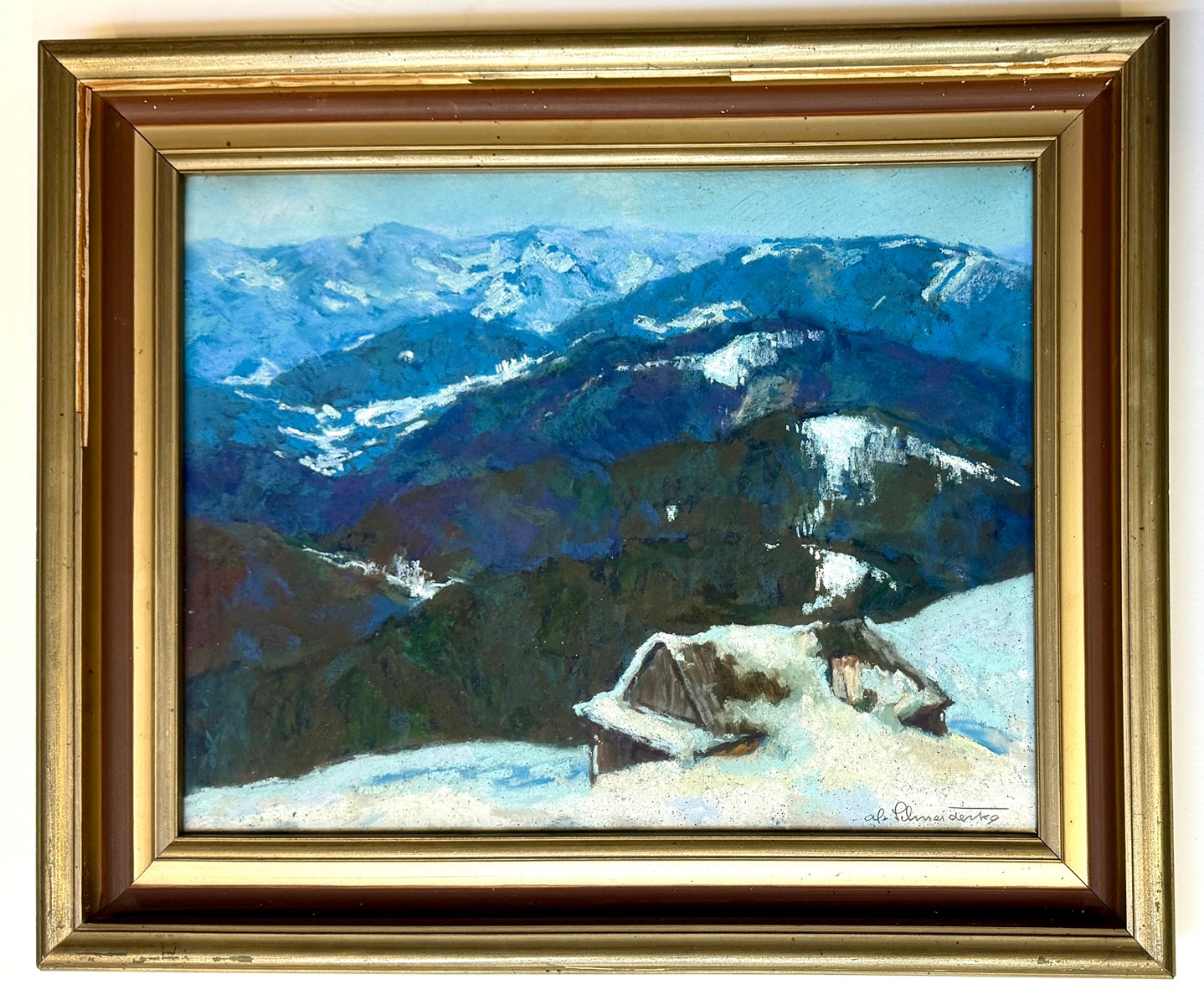 Alois Schneiderka (1896 - 1958) - Pohled od Třeštíku k Lysé, 1932