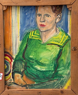 Václav Rožánek (1913 - 1994) - Zátiší s nádobami / Portrét muže