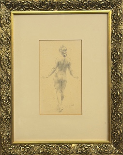 Loukota Josef (1879–1967) - Stojící ženský akt zezadu