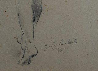 Loukota Josef (1879–1967) - Stojící ženský akt zezadu