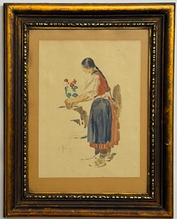 Kašpar Adolf (1877–1934) - Dívka v lidovém kroji