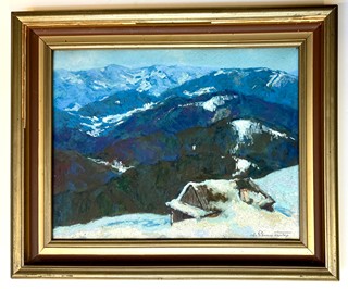 Alois Schneiderka (1896 - 1958) - Pohled od Třeštíku k Lysé, 1932
