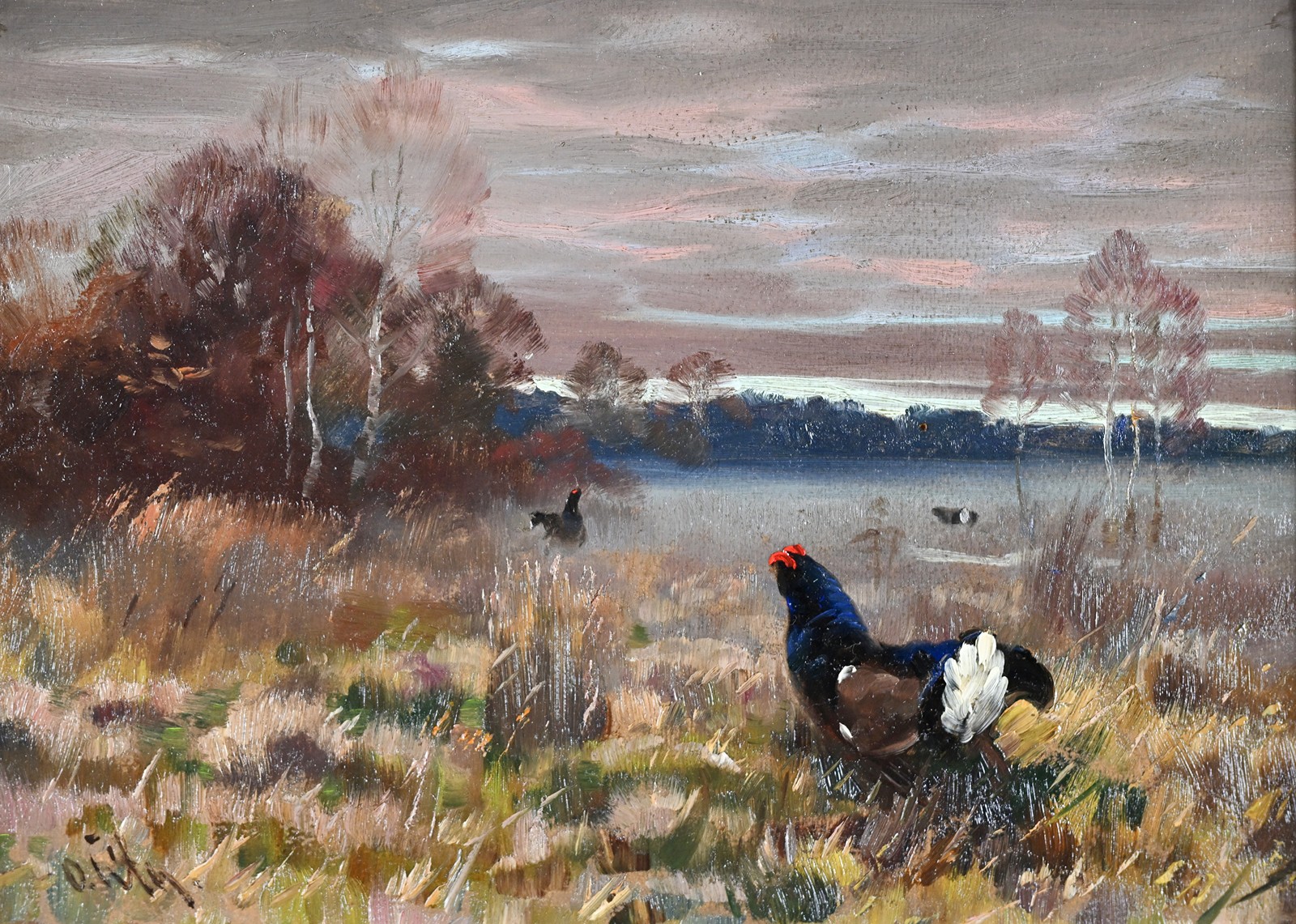Otakar Číla (1894 - 1977) - Tetřívci v toku