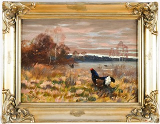 Otakar Číla (1894 - 1977) - Tetřívci v toku